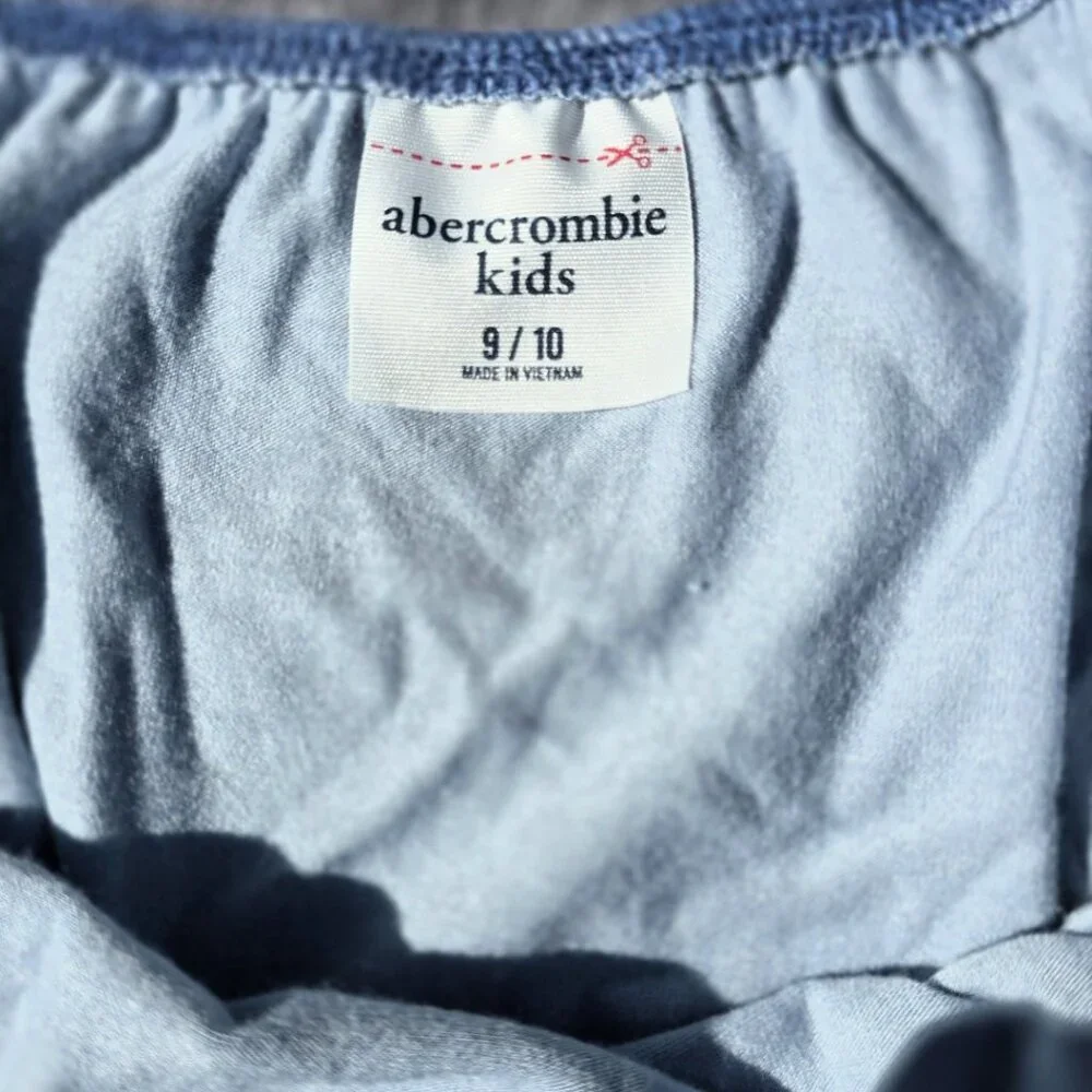 Abercrombie Kids Blue Tie-Dye Dress with Pockets & Bow – Size 9/10 - Picture 4 of 4